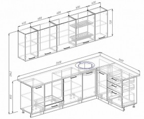 Кухонный гарнитур угловой Графика 2600х1600 (Стол. 26мм) в Полевском - polevskoy.ok-mebel.com | фото 2