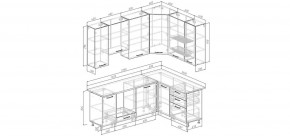 Кухонный гарнитур Умбра 2200*1600 h950 (Стол. 38мм) в Полевском - polevskoy.ok-mebel.com | фото 2