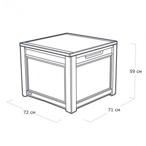 Квадратный сундук Cube Rattan 208 л в Полевском - polevskoy.ok-mebel.com | фото 4