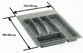 Лоток для столовых приборов 350-390 380-490 (SV-Мебель) в Полевском - polevskoy.ok-mebel.com | фото 2