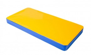 Мат гимнастический 1х0,5х0,08м цв. синий-желтый в Полевском - polevskoy.ok-mebel.com | фото 1