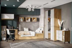 МИЛАН Спальня (Дуб Золотой/Белый матовый) в Полевском - polevskoy.ok-mebel.com | фото 45
