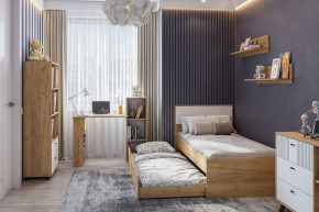 МИЛАН Спальня (Дуб Золотой/Белый матовый) в Полевском - polevskoy.ok-mebel.com | фото 46