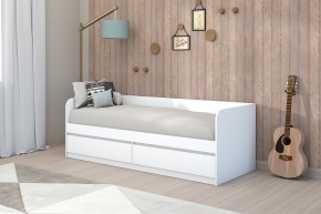 МС "Хилтон" Кровать 0,8 (Белый текстурный) в Полевском - polevskoy.ok-mebel.com | фото 3
