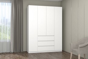 МС "Хилтон" Шкаф №1 1600 (Белый текстурный) в Полевском - polevskoy.ok-mebel.com | фото