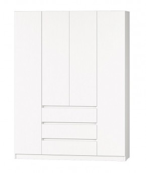 МС "Хилтон" Шкаф №1 1600 (Белый текстурный) в Полевском - polevskoy.ok-mebel.com | фото 2
