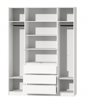 МС "Хилтон" Шкаф №1 1600 (Белый текстурный) в Полевском - polevskoy.ok-mebel.com | фото 3