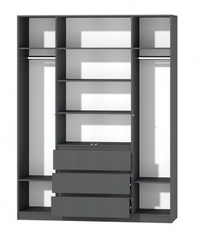 МС "Хилтон" Шкаф №1 1600 (Графит) в Полевском - polevskoy.ok-mebel.com | фото 3