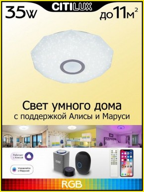 Накладной светильник Citilux Диамант Смарт CL713A30G в Полевском - polevskoy.ok-mebel.com | фото 3