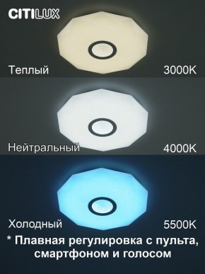 Накладной светильник Citilux Диамант Смарт CL713A30G в Полевском - polevskoy.ok-mebel.com | фото 4