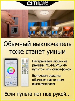 Накладной светильник Citilux Диамант Смарт CL713A30G в Полевском - polevskoy.ok-mebel.com | фото 6