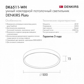 Накладной светильник Denkirs PLATO DK6511-WH/1 в Полевском - polevskoy.ok-mebel.com | фото 10