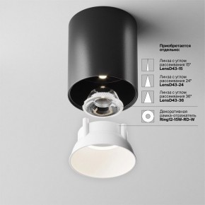 Накладной светильник Maytoni Alfa LED C064CL-12W4K-RD-B в Полевском - polevskoy.ok-mebel.com | фото 4