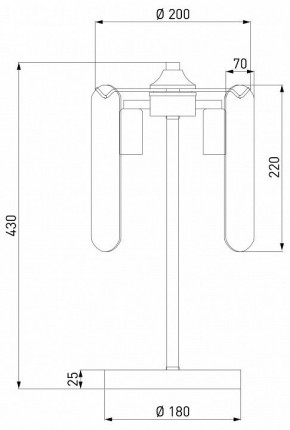 Настольная лампа декоративная Eurosvet Claire 01170/3 золото в Полевском - polevskoy.ok-mebel.com | фото 3