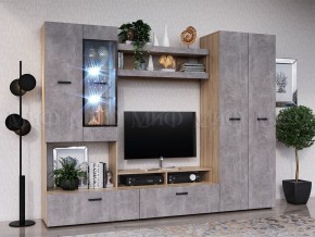Нэнси New Пенал (ЛДСП) Бетон светлый/Сонома в Полевском - polevskoy.ok-mebel.com | фото 3