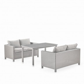 Обеденный комплект плетеной мебели с диванами T256C/S59C-W85 Latte в Полевском - polevskoy.ok-mebel.com | фото 1