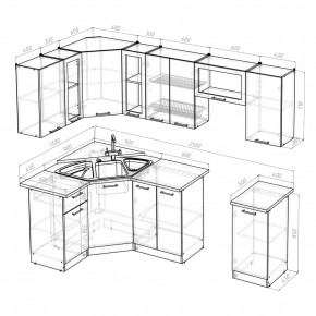 ОЛЬГА Кухонный гарнитур Оптима 1 (1300*2500 мм) в Полевском - polevskoy.ok-mebel.com | фото 2