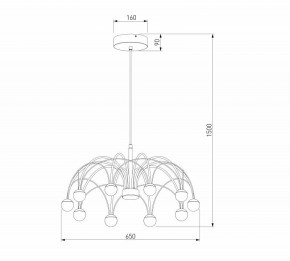 Подвесная люстра Eurosvet Ragno 90034/10 LED черный в Полевском - polevskoy.ok-mebel.com | фото 5