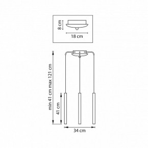 Подвесная люстра Lightstar Tubo L3T747247 в Полевском - polevskoy.ok-mebel.com | фото 3