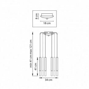 Подвесная люстра Lightstar Tubo L8T747133 в Полевском - polevskoy.ok-mebel.com | фото 3