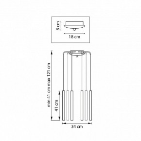 Подвесная люстра Lightstar Tubo L8T747237 в Полевском - polevskoy.ok-mebel.com | фото 3