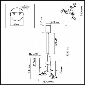 Подвесная люстра Odeon Light Lark 5431/6L в Полевском - polevskoy.ok-mebel.com | фото 5