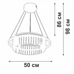 Подвесная люстра Vitaluce V54010 V54010-0/1S в Полевском - polevskoy.ok-mebel.com | фото 6