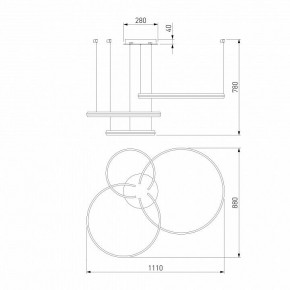 Подвесной светильник Eurosvet Gap 90180/3 золото 160W в Полевском - polevskoy.ok-mebel.com | фото 5