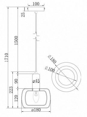 Подвесной светильник Maytoni Vision MOD411PL-01G в Полевском - polevskoy.ok-mebel.com | фото 7