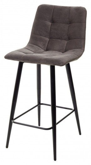 Полубарный стул CHILLI-QB графит #14, велюр / черный каркас (H=66cm) М-City в Полевском - polevskoy.ok-mebel.com | фото