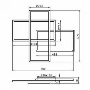 Потолочная люстра Maytoni Line MOD016CL-L80BK в Полевском - polevskoy.ok-mebel.com | фото 2