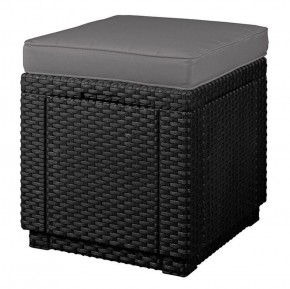 Пуфик Куб с подушкой (Cube with cushion) графит - прохладный серый в Полевском - polevskoy.ok-mebel.com | фото
