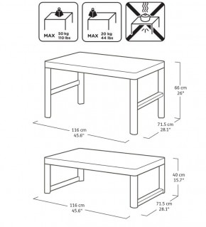 Раскладной стол Лион с регулируемой высотой столешницы (Lyon rattan table) графит (h400/650) в Полевском - polevskoy.ok-mebel.com | фото 3