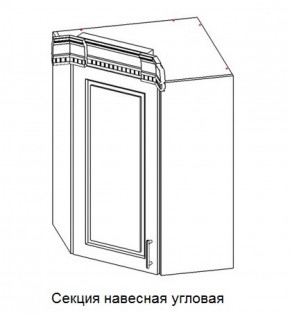 Секция навесная угловая "Верона" (600*600) в Полевском - polevskoy.ok-mebel.com | фото
