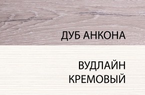 Шкаф 1D, OLIVIA, цвет вудлайн крем/дуб анкона в Полевском - polevskoy.ok-mebel.com | фото 3