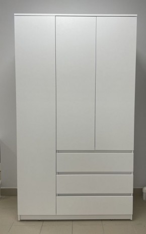 Шкаф 3-ств. с 3 ящиками "Бьянко" в Полевском - polevskoy.ok-mebel.com | фото 3