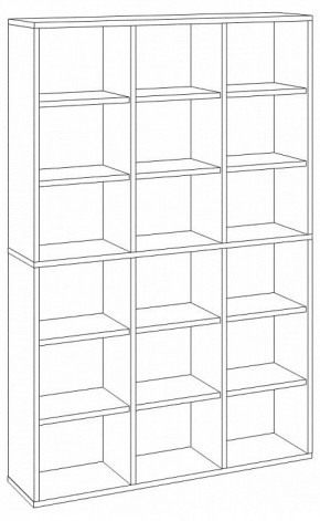 Шкаф книжный Домино СУ(ш3в2)+6ФГ в Полевском - polevskoy.ok-mebel.com | фото 2