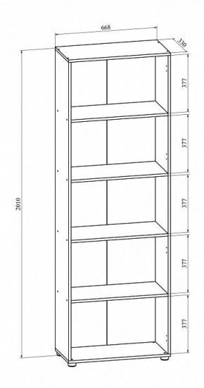 Шкаф книжный Офис ОФ-302К в Полевском - polevskoy.ok-mebel.com | фото 2