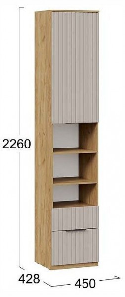 Шкаф комбинированный Хилтон Исп. 2 в Полевском - polevskoy.ok-mebel.com | фото 4