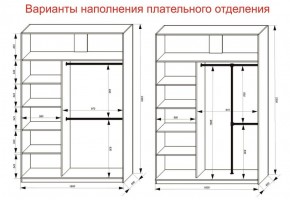 Шкаф-купе 1600 серии SOFT D1+D3+B2+PL1 (2 ящика+1штанга) профиль «Графит» в Полевском - polevskoy.ok-mebel.com | фото 7