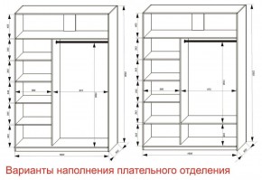 Шкаф-купе 1600 серии SOFT D6+D6+B2+PL3 (2 ящика+2штанги) профиль «Капучино» в Полевском - polevskoy.ok-mebel.com | фото 8