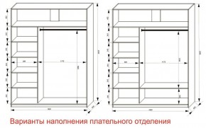 Шкаф-купе 1800 серии SOFT D6+D6+B2+PL3 (2 ящика+2штанги) профиль «Капучино» в Полевском - polevskoy.ok-mebel.com | фото 7