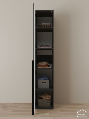 Шкаф Linnea MHR-1-2 2050х400х510 (Графит-М 11.1.25) в Полевском - polevskoy.ok-mebel.com | фото 4