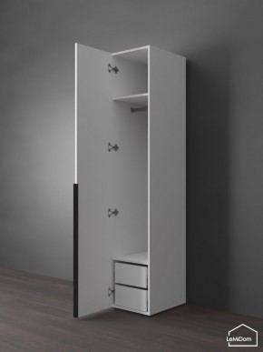 Шкаф Linnea MHR-1-3 2050х400х510 (Белый-М 11.1.2) в Полевском - polevskoy.ok-mebel.com | фото 5