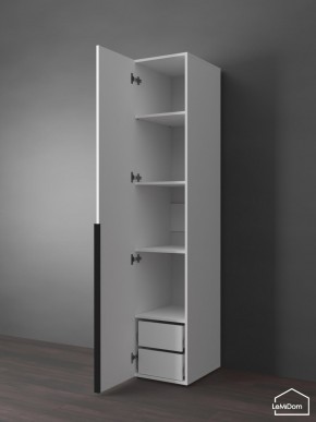 Шкаф Linnea MHR-1-3 2050х400х510 (Белый-М 11.1.2) в Полевском - polevskoy.ok-mebel.com | фото 5
