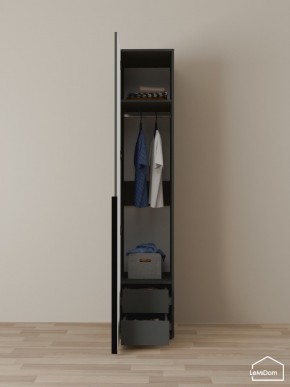 Шкаф Linnea MHR-1-3 2050х400х510 (Графит-М 11.1.25) в Полевском - polevskoy.ok-mebel.com | фото 3