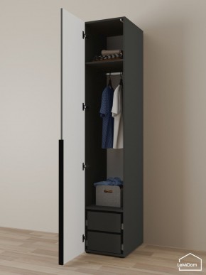 Шкаф Linnea MHR-1-3 2050х400х510 (Графит-М 11.1.25) в Полевском - polevskoy.ok-mebel.com | фото 5
