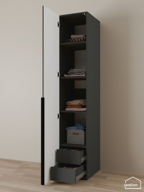 Шкаф Linnea MHR-1-4 2050х400х510 (Графит-М 11.1.25) в Полевском - polevskoy.ok-mebel.com | фото 6