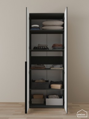 Шкаф Linnea MHR-2-2 2050х800х510 (Графит-М 11.1.25) в Полевском - polevskoy.ok-mebel.com | фото 4