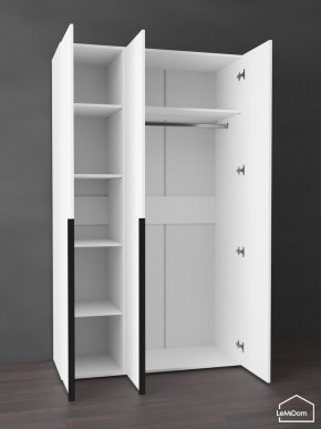 Шкаф Linnea MHR-3-1 2050х1200х510 (Белый-М 11.1.1) в Полевском - polevskoy.ok-mebel.com | фото 4